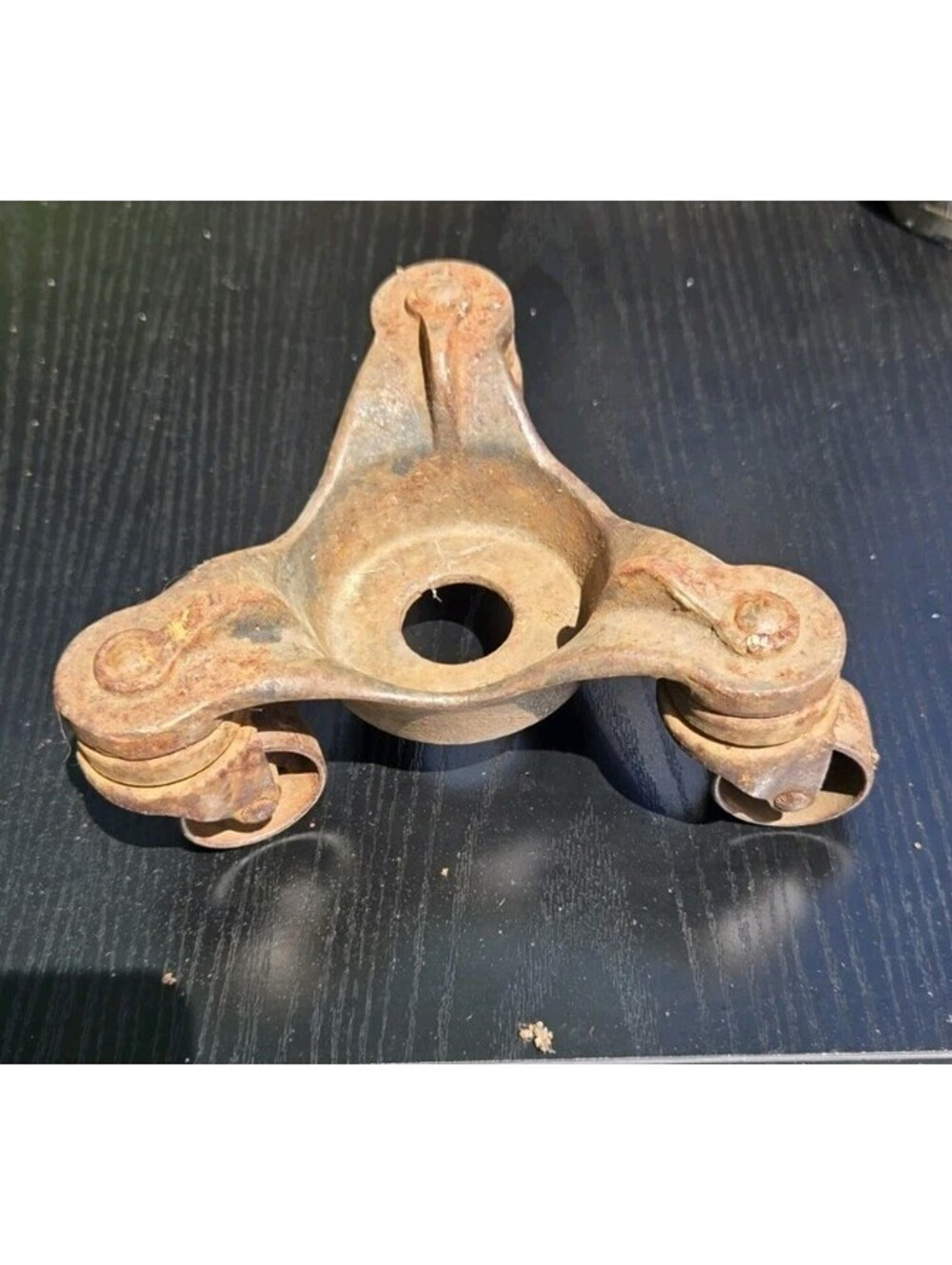 Schenck & Co Vintage Antique Cast Iron 3 Wheel Piano Stove Mover Caster